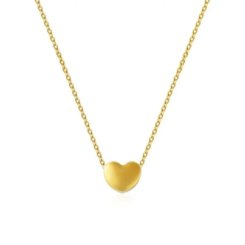 18ct Gold Necklace & 24ct Heart Pendant